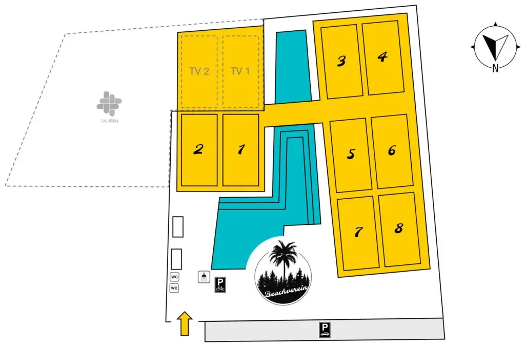Geländeplan Beachverein Freiburg
